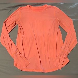 Neon Pink Long Sleeve Lululemon Top